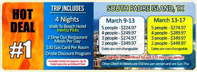 Hot Deals for Spring Break 2013 by Inertia Tours