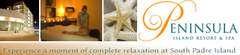 Come and visit Peninsula Island Resort & Spa. Our customized massage and body treatments can accommodate everyone's needs. Experience a moment of complete relaxation on South Padre Island. Open 7 days a week. By appointment only. Gift certificates are available.