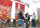 Performers on Coca Cola Stage