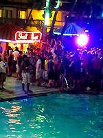 shot bar at the Isla Grand pool party