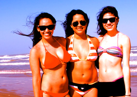 girls in bikinis spring break South Padre