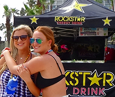 rockstar energy drink beach party