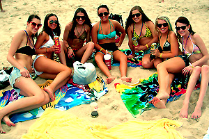 Spring Breakers on the Beach